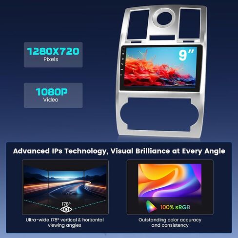 for Jeep Chrysler 300C 2004-2011 Android Car Stereo 10" Touch Screen with Wireless Carplay Android Auto, Radio Dash Kit GPS Navigation WiFi Bluetooth SWC Mirror Link, Mic Backup Camera in Saudi Arabia