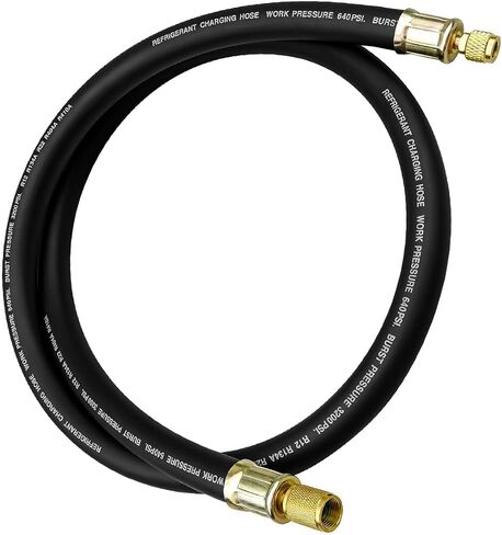 خراطيم المبردات عالية التدفق 6 '، 1/2 "خراطيم القطر ، 3/8" إلى 1/4 "خراطيم التبريد المعتمدة من أجل R410A وجميع المبردات الشائعة ، 20 ميكرون فراغ ، أسود ، أسود in Kuwait