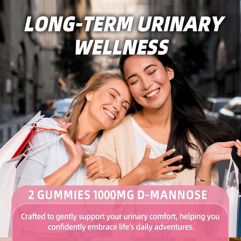 D -Mannose Gummies 2000mg مع التوت البري 500mg و Hibiscus - D Mannose مكملات مضغات للنساء - الكبد ، تدفق المثانة وتطهير المسالك البولية - 120 COUNT in Kuwait