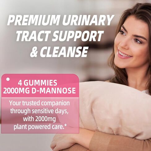 D -Mannose Gummies 2000mg مع التوت البري 500mg و Hibiscus - D Mannose مكملات مضغات للنساء - الكبد ، تدفق المثانة وتطهير المسالك البولية - 120 COUNT in Kuwait
