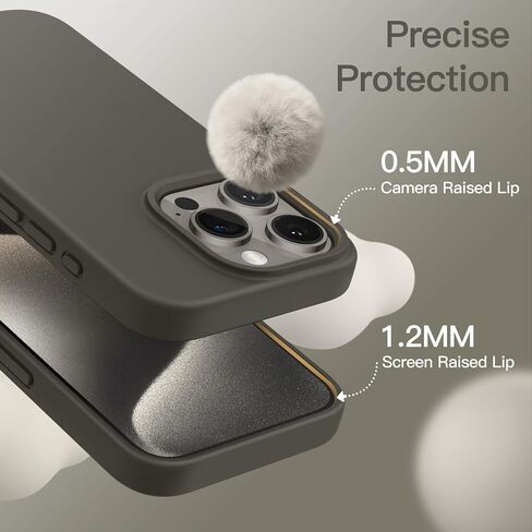 JETech Silicone Case for iPhone 15 Pro Max 6.7-Inch, Silky-Soft Touch Full-Body Protective Phone Case, Shockproof Cover (Black) in Kuwait