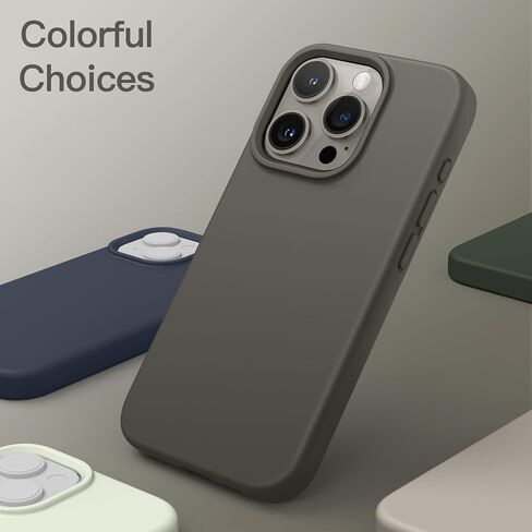 JETech Silicone Case for iPhone 15 Pro Max 6.7-Inch, Silky-Soft Touch Full-Body Protective Phone Case, Shockproof Cover (Black) in Kuwait