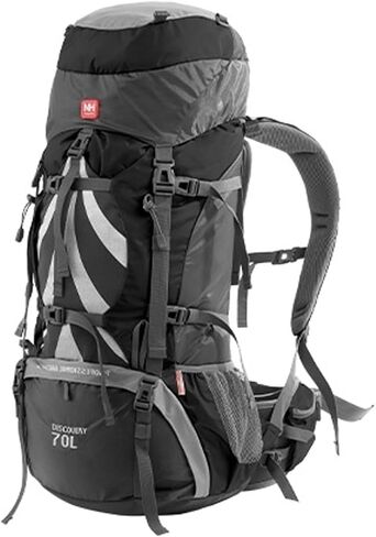 حقيبة ظهر Naturehike 70+5L خفيفة الوزن للمشي لمسافات طويلة، أقمشة مقاومة للتمزق - نظام حمل CR خفيف - حمل مريح للوزن (أسود) in Kuwait