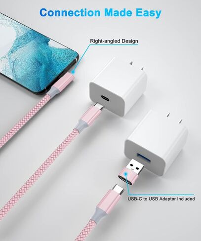 كابل شحن Elebase USB C إلى C 100W بطول 10 أقدام مع محول USB-A، سلك شاحن سريع من النوع C PD للسيارة iPhone 16 15 Pro Max Plus، Airpods 4th، MacBook Mac، iPad 10 10th Air 4 5 6، Galaxy S24 S23، يمين -الزاوية in Kuwait