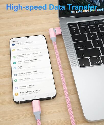كابل شحن Elebase USB C إلى C 100W بطول 10 أقدام مع محول USB-A، سلك شاحن سريع من النوع C PD للسيارة iPhone 16 15 Pro Max Plus، Airpods 4th، MacBook Mac، iPad 10 10th Air 4 5 6، Galaxy S24 S23، يمين -الزاوية in Kuwait