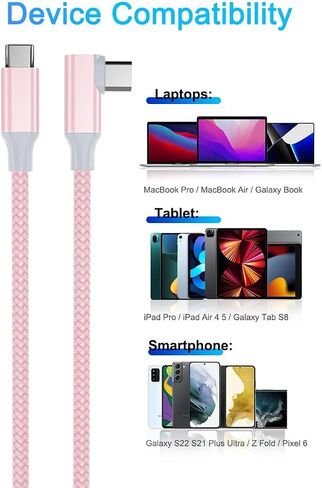 كابل شحن Elebase USB C إلى C 100W بطول 10 أقدام مع محول USB-A، سلك شاحن سريع من النوع C PD للسيارة iPhone 16 15 Pro Max Plus، Airpods 4th، MacBook Mac، iPad 10 10th Air 4 5 6، Galaxy S24 S23، يمين -الزاوية in Kuwait