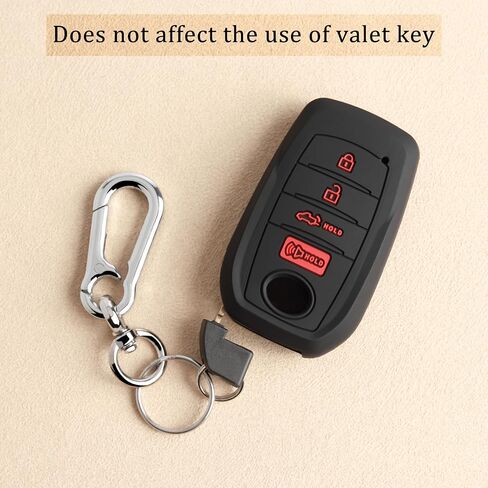 تغطية مفتاح Tandrive Key FOB لتويوتا 2025 2024 Tacoma و 2025-2022 TUNDRA ، 4-BUTTER ، SILICONE ، 2 pack ، Black in Kuwait