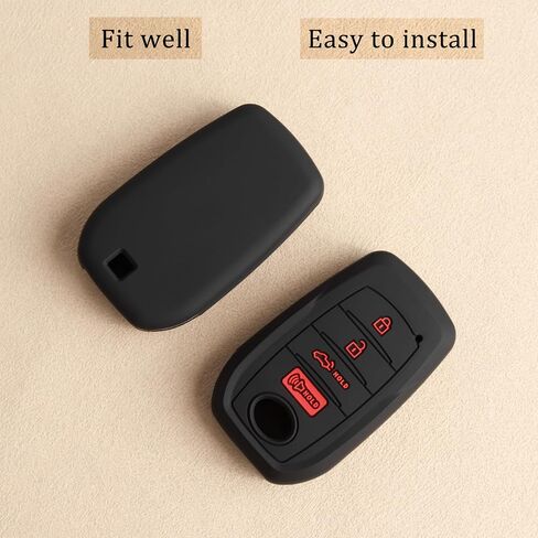 تغطية مفتاح Tandrive Key FOB لتويوتا 2025 2024 Tacoma و 2025-2022 TUNDRA ، 4-BUTTER ، SILICONE ، 2 pack ، Black in Kuwait