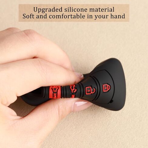 تغطية مفتاح Tandrive Key FOB لتويوتا 2025 2024 Tacoma و 2025-2022 TUNDRA ، 4-BUTTER ، SILICONE ، 2 pack ، Black in Kuwait