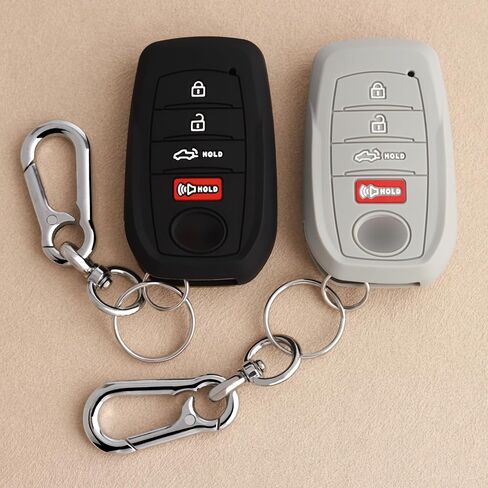تغطية مفتاح Tandrive Key FOB لتويوتا 2025 2024 Tacoma و 2025-2022 TUNDRA ، 4-BUTTER ، SILICONE ، 2 pack ، Black in Kuwait