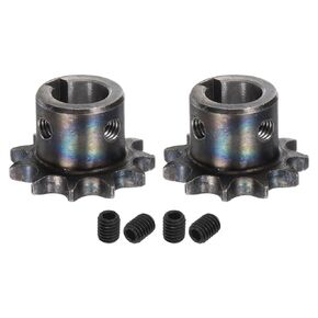 uxcell 2pcs ISO/DIN 06B-1 Roller Chain Sprocket B Type 14mm Bore, 3/8" Pitch, A3-Steel Single Strand Roller Sprocket Hardened 11 Tooth