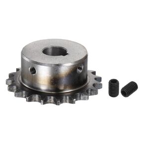 uxcell ISO/DIN 06B-1 Roller Chain Sprocket B Type 15mm Bore, 3/8" Pitch, A3-Steel Single Strand Roller Sprocket Hardened 19 Tooth