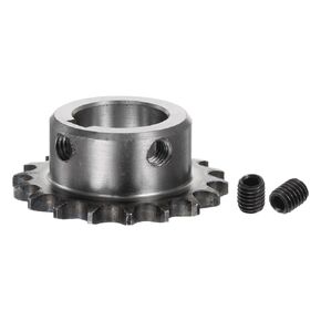 uxcell ISO/DIN 06B-1 Roller Chain Sprocket B Type 25mm Bore, 3/8" Pitch, A3-Steel Single Strand Roller Sprocket Hardened 18 Tooth