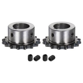 uxcell 2pcs ISO/DIN 06B-1 Roller Chain Sprocket B Type 22mm Bore, 3/8" Pitch, A3-Steel Single Strand Roller Sprocket Hardened 16 Tooth