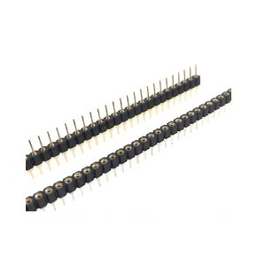 10sets Male and Female Single Row Double Head Round Row Needle Gold Plated Round Hole Row Round Hole Seat 2.54mm 1x40pin Spacing Used in Computer and Breadboard (10sets Male and Female)