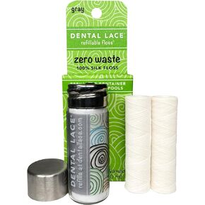 Pack of 4 Colors New Refillable Dental Floss Containers with Recyclable Packaging