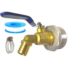 2 Inch Drum Faucet 1 inch Brass Barrel Faucet for 55 Gallon Plastic or Steel Drum