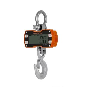 2000kg 4000 lb Heavy Duty Crane Scale Industrial Hanging Scales LCD Display with Remote Orange for Home Farm Factory Hunting