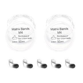 50PCS Dental Sectional Contoured Matrices Matrix Bands, M4 Dental Matrix Bands, Dental Matrix Bands for Dental Restorations (5.5mm, 2)