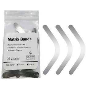 أربطة مصفوفة الأسنان Tofflemire Matrix Retainer الفولاذ المقاوم للصدأ انحناء كبير مقطعي مصفوفات محيطية أداة طب الأسنان (40 قطعة انحناء كبير) in Kuwait