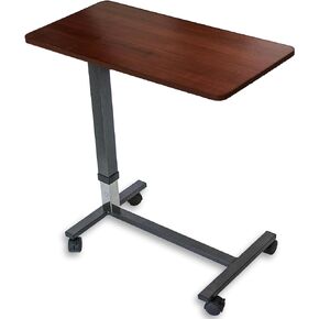 RMS Overbed Table (XL) - Hospital Bed Table for Home or Medical Use - Adjustable Bed Side Table with Swivel Wheels