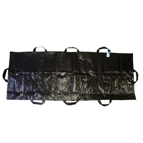 Primacare BB-3201 Body Bag Stretcher Combo with 8 Side Handles and Center Zipper, Waterproof Bags for Outdoor Camping Hiking and Sleeping, Polyethylene Cadaver Disaster Pouch, 90" x 36", Black