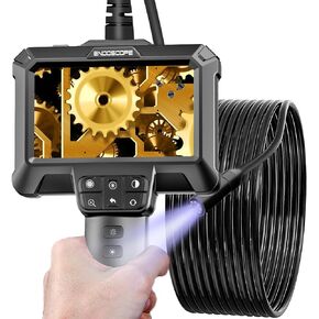 Endoscope Camera with Light - IP67 Waterproof Borescope Camera with 8 Adjustable LED Lights | 4.3" LCD Screen Borescope | HD 1080P Inspection Camera Scope Camera with 16.5ft Semi-Rigid Cord