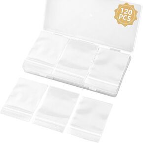 Small Plastic Bags for Jewelry, 120 PCS 2" x 2.76" Mini Plastic Bags, 2.4 Mil Clear Small Ziplock Bag, Poly Baggies with Resealable Zip Top Lock for Small Business, Storage, Gift, Candy, Screws