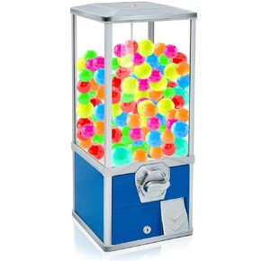 Vending Machine 25 Inch Huge Commercial Gumball Machine Toy Capsule Vending Machine Dispenser Prize Machine Candy Machine for 2 Inch Round Capsules Gumballs Bouncy Balls (Red)