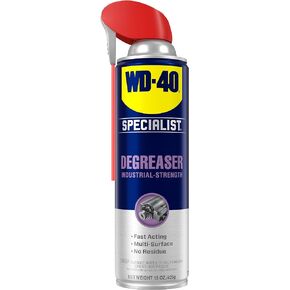 WD-40 Specialist Degreaser with Smart Straw, Heavy-Duty Degreaser for Breaking Down Grease on Engines, Heavy Machinery, Power Equipment and Metal Tools, Industrial Strength Fast-Acting Formula, 15 Oz