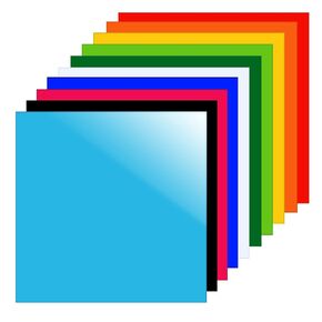 Gute 6Pcs Cast Acrylic Sheet,Acrylic Sheet Opaque Plastic Sheet 8 x 8 Inch (.118" Thick) for Signs, DIY Display Projects, Craft and Easy to Cut（Black）