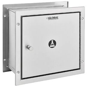 Global Industrial Pass Through Specimen Cabinet, Stainless Steel, 13-1/4"W x 6"D x 12-3/4"H