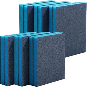 Bates- Sanding Sponge, 12 Pack, 3.9"x4.7", 80/100/120/180 Grit, Sanding Block, Sanding Paper Block, Sandpaper Sponge Block, Sanding Blocks for Wood, Sanding Sponges, Sand Block, Sanding Blocks Drywall