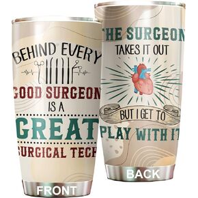 Surgical Tech Gifts Tumbler - Stainless Steel 20oz, Surgical Tech Week Gifts For Women Men, Surgical Technologist Gifts Bulk For Coworker OR Staffs, Scrub Tech Drinking Coffee Cups (ST01)