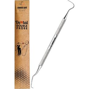 Plaque and Tartar Remover Stainless Steel Dental Tool Set - Dental Pick, Tooth Scraper - Professional Home Oral Care and Dentist Kit (Pack of 1)