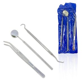 Cynamed -Dental Tools Dental Pick Oral Care Kit, Stainless Steel Dental Hygiene Kit Set, Tooth Scraper Tartar Dental Scaler Tweezers Mouth Mirror for Personal & Pet Oral Care Use (Pack 3)