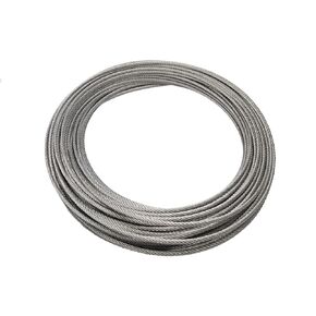 120 Feet 1/8 Inch T316 Stainless Steel Aircraft Wire Rope Cable for DIY Railing, Decking, 7x7 Strands Construction