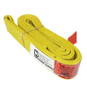 DD Sling (USA Made). 3" Widths by 6' to 20' Lengths in Listing, 2 Ply Twisted Eye, Nylon Lifting Slings, Eye & Eye, 8,900 lbs Vert, 7,200 lbs Choker, 17,800 lbs Basket Load Capacity (3" x 12')