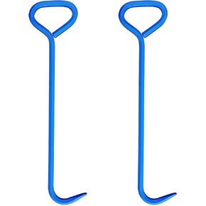 T&T Tools Original Manhole Hook Tool - 2 Pack - 24-Inch Single Hook Made with Durable Hex Alloy Steel - Lift Manhole Covers & Storm Drain Cover, Versatile Lifting Hooks, Rigid Steel Tool Hook