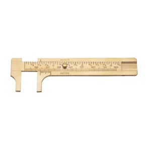 Jadeshay 80mm Vernier Caliper, Vintage Style Brass Sliding Gauge Dual Scale (mm/inch) Measuring Tool for Precision Measurements, Portable & Durable Ruler with High Accuracy