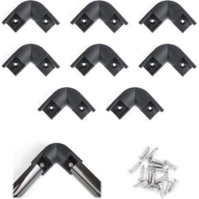Muzata 8PACK LED Channel Corner Connector Kit L-Shape for V1SW V-Shape Strip Light Aluminum Channels System, 90 Degree Adaptor, LC08 Series LA2 LC2