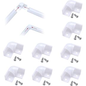Muzata 8PACK LED Channel Corner Connector Kit L-Shape for V1SW V-Shape Strip Light Aluminum Channels System, 90 Degree Adaptor, LC08 Series LA2 LC2