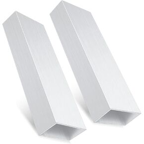 Zonon 2 Pcs 6063 Aluminum Rectangular Tubing 2" Height, 4" Width, 0.125" Wall Thickness, 12" Length Aluminum Tubing Aluminum Rectangle Tube Aluminum Tubes