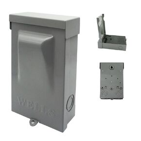 60 amp Disconnect 120/240VAC Non-Fuse AC Disconnect Box Outdoor Waterproof Breathable Metal Box Pull Out Switch for Home and Light Commercial Air Conditioning, Near Condensing Unit