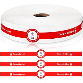 Safe Secure Tamper Evident Seals Stickers for Drink Lids 1" x 9" Food Delivery Stickers Sealed for Freshness Labels Drink Food Tamper Proof Stickers Tamper Evident Tape (Green,500 Pcs)