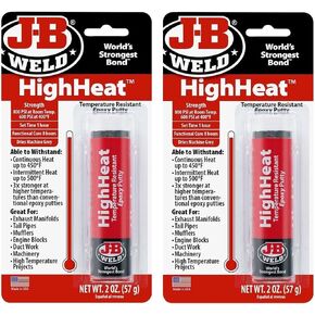 J-B Weld 8297 HighHeat 500 Degree Epoxy Putty-2 Pack