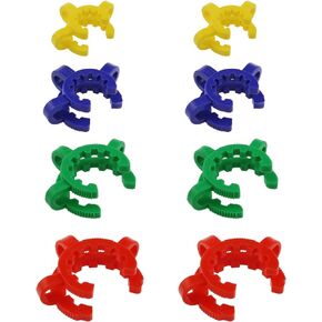8PCS Lab Keck Clips Plastic Joint Clips for Glass Standard Conical Interface Joint Clamp 14mm 19mm 24mm 29mm 4 Sizes