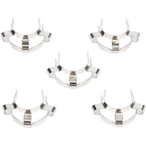 Metal Joint Clips for 24/40 Glass Ground Joint Lab Accessory, 5 Pieces Nickel-Plated Steel Joint Clips 24 mm Lab Keck Clamp #24 Keck Clips
