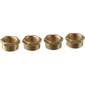 4Pcs Reducer Hex Bushing, Heavy Duty Cast Pipe Fitting, Hose Brass Fitting, Tube Adapter Convert for Oil, Air, Hardware Accessories(1/2 x 1/4 NPT)