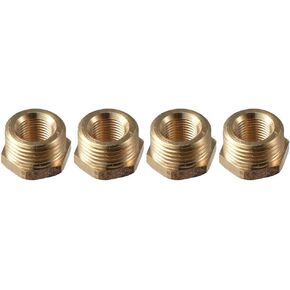 4Pcs Reducer Hex Bushing, Heavy Duty Cast Pipe Fitting, Tube Adapter Convert, Hardware Accessories, Hose Brass Fitting for Oil, Air(3/8 x 1/8 NPT)